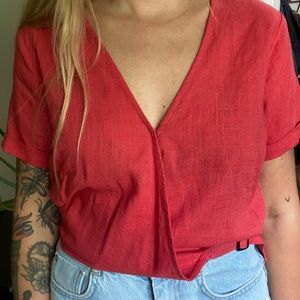 Francescas Linen wrap shirt